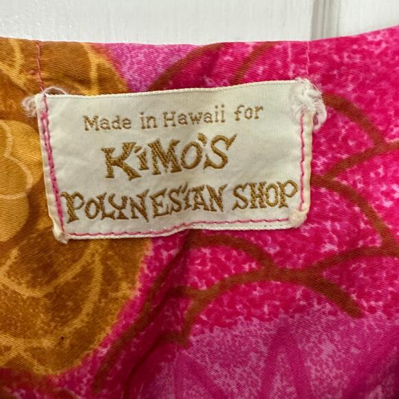 Vintage Made In Hawaii For Kimo's Polynesian Shop Hawaiian Dress Sleeveless Rare - Picture 2 of 9